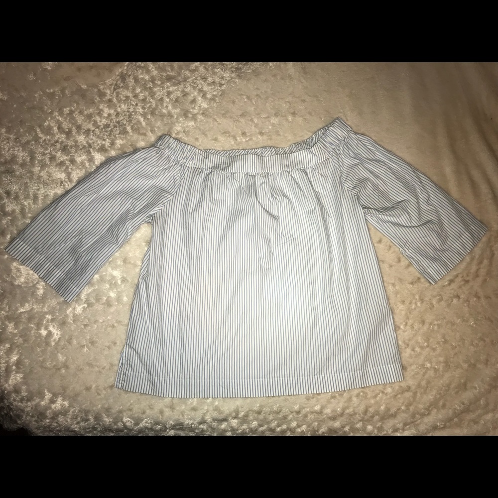 Madewell top worn 1x blue and white - Picture 5 of 7
